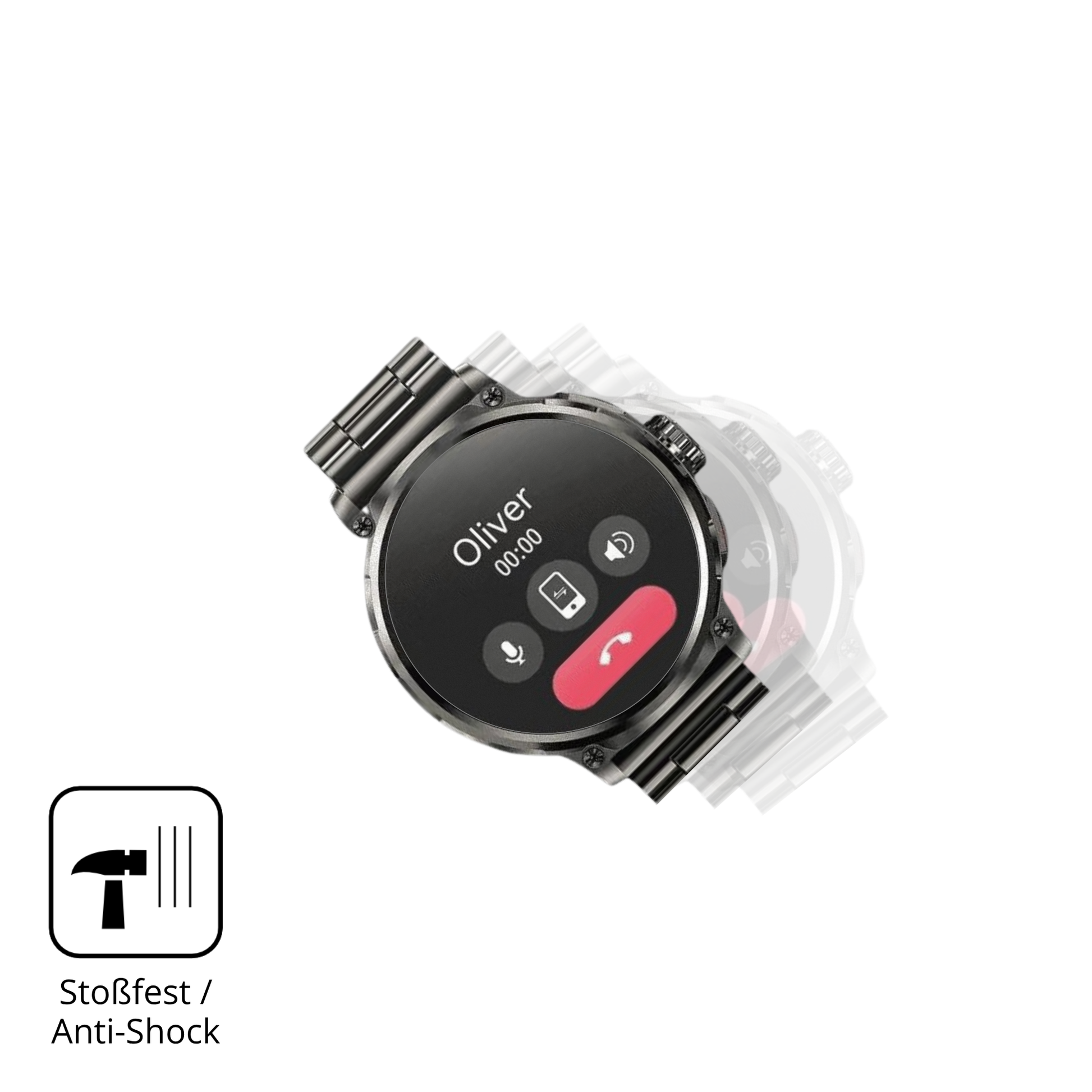 Schutz gegen Kratzer auf dem Deedlite Zeus 1.85 Zoll Glas durch Schlüssel, Stöße gegen die Tischkante oder Stürze