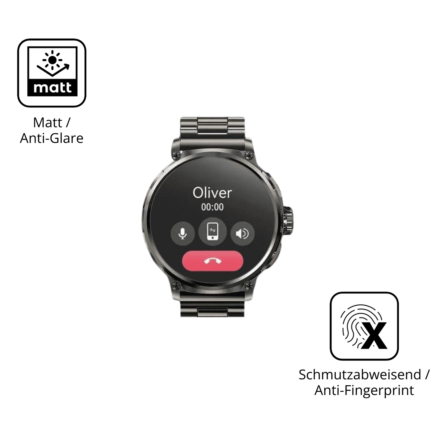 9H Hartbeschichtete, flexible Folie passend zugeschnitten für Deedlite Zeus 1.85 Zoll