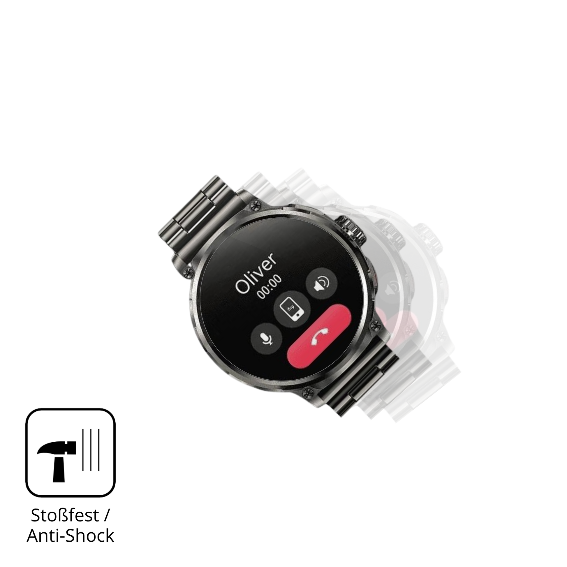 Schutz gegen Kratzer auf dem Deedlite Zeus 1.85 Zoll Glas durch Schlüssel, Stöße gegen die Tischkante oder Stürze