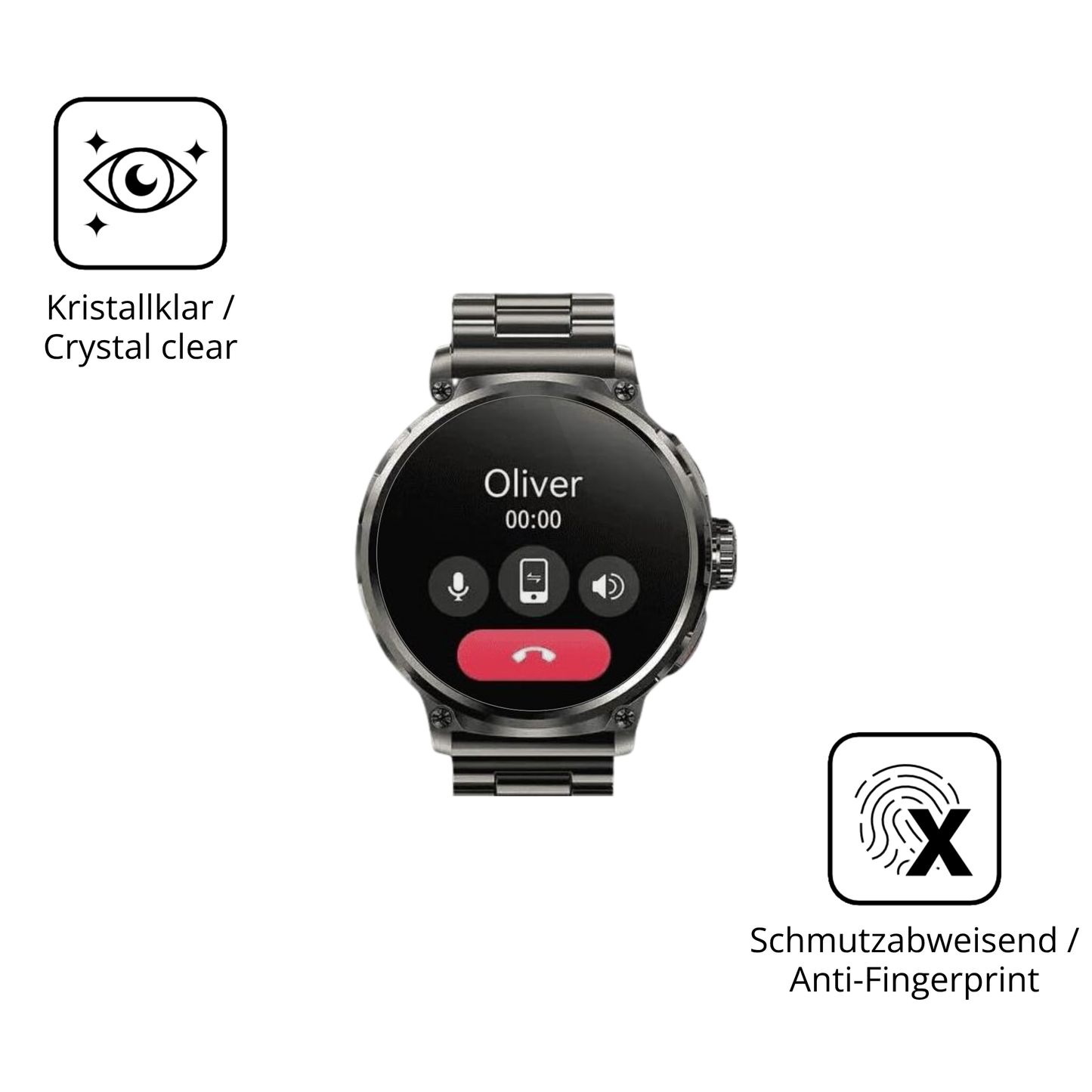 Flexible TPU-Folie passend zugeschnitten für Deedlite Zeus 1.85 Zoll, vollständige Abdeckung