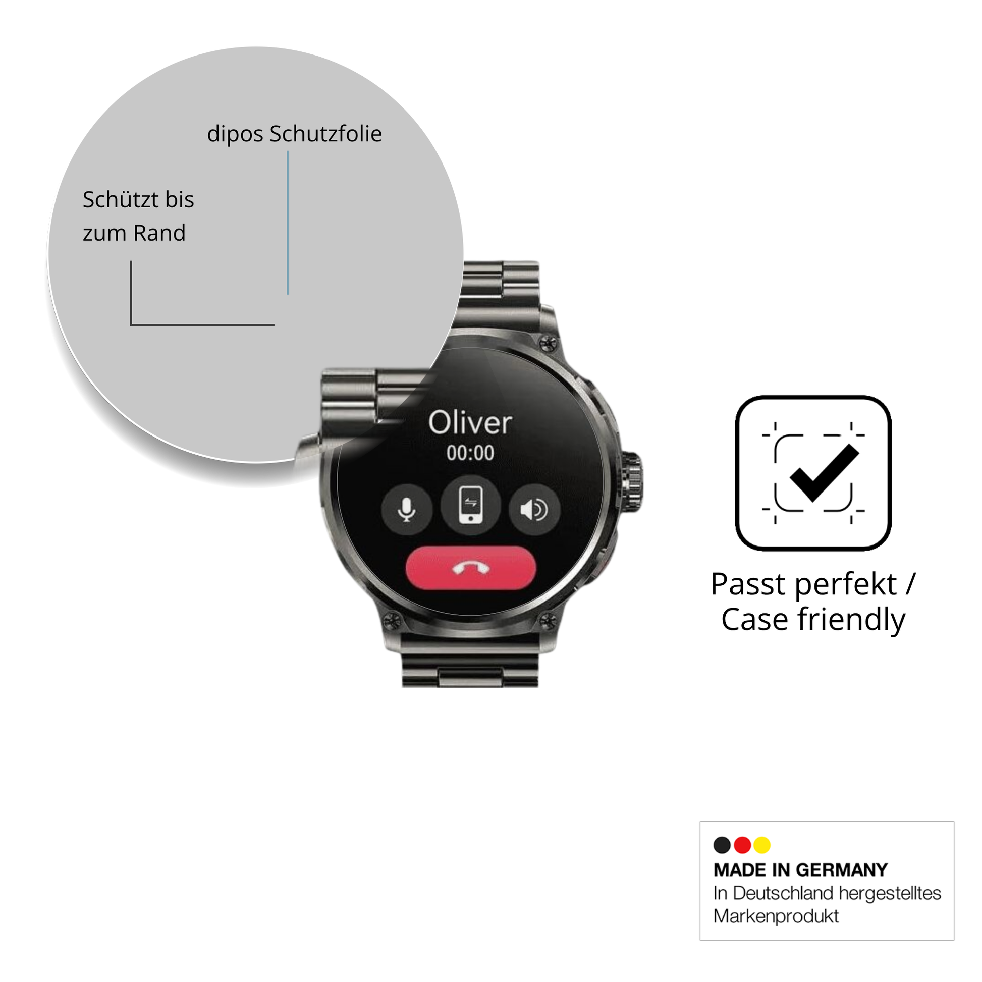 Besonders flexibler Displayschutz mit Anti-Shock-Schicht im Materialmix