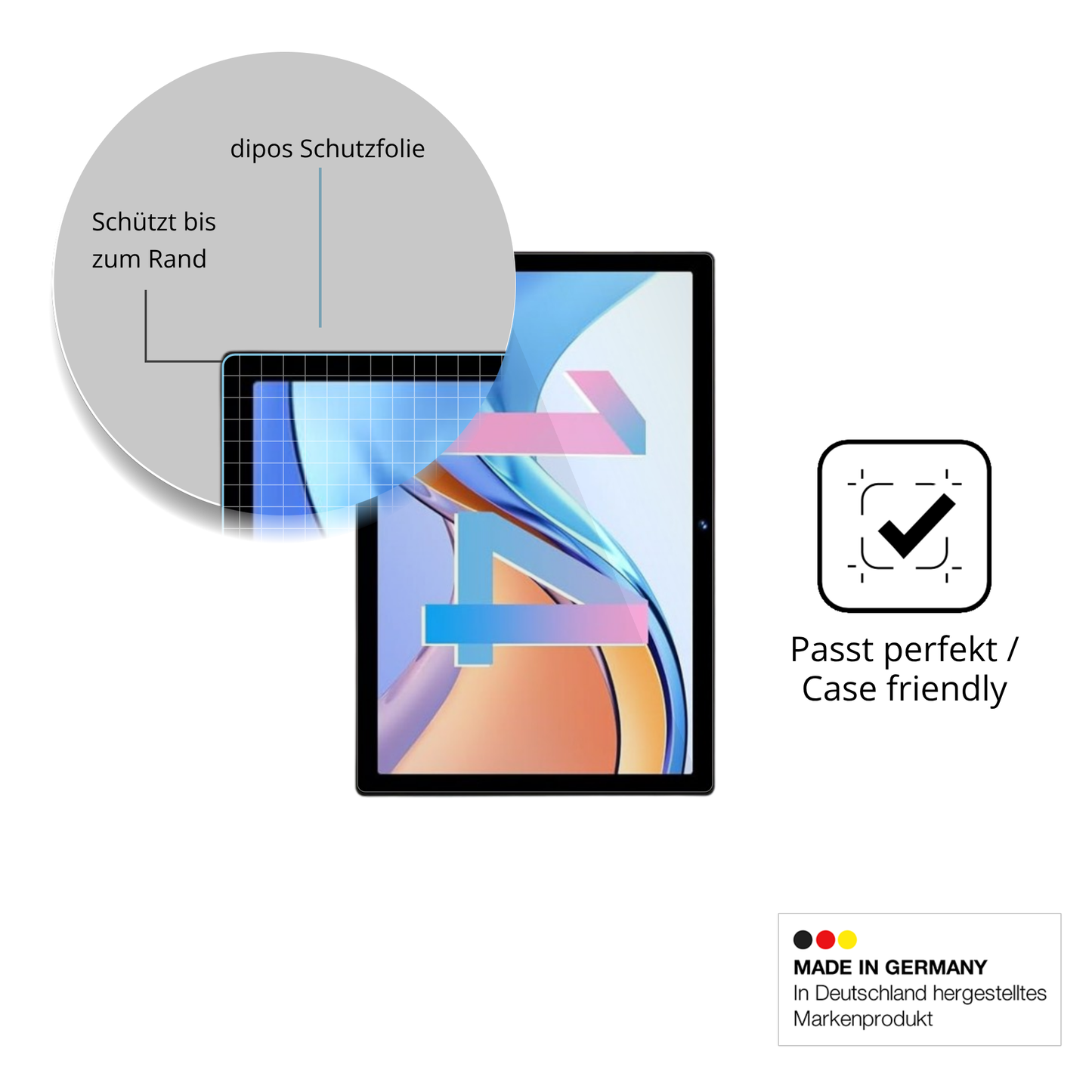 Besonders flexibler Displayschutz mit Anti-Shock-Schicht im Materialmix