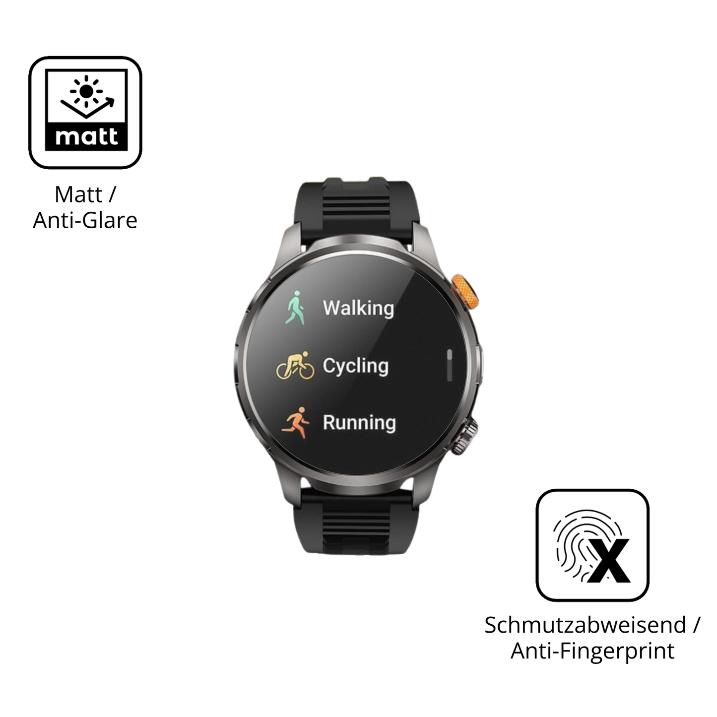 6x Schutzfolie matt für Dekelife AK90 1.91 Zoll Display-Schutzfolie