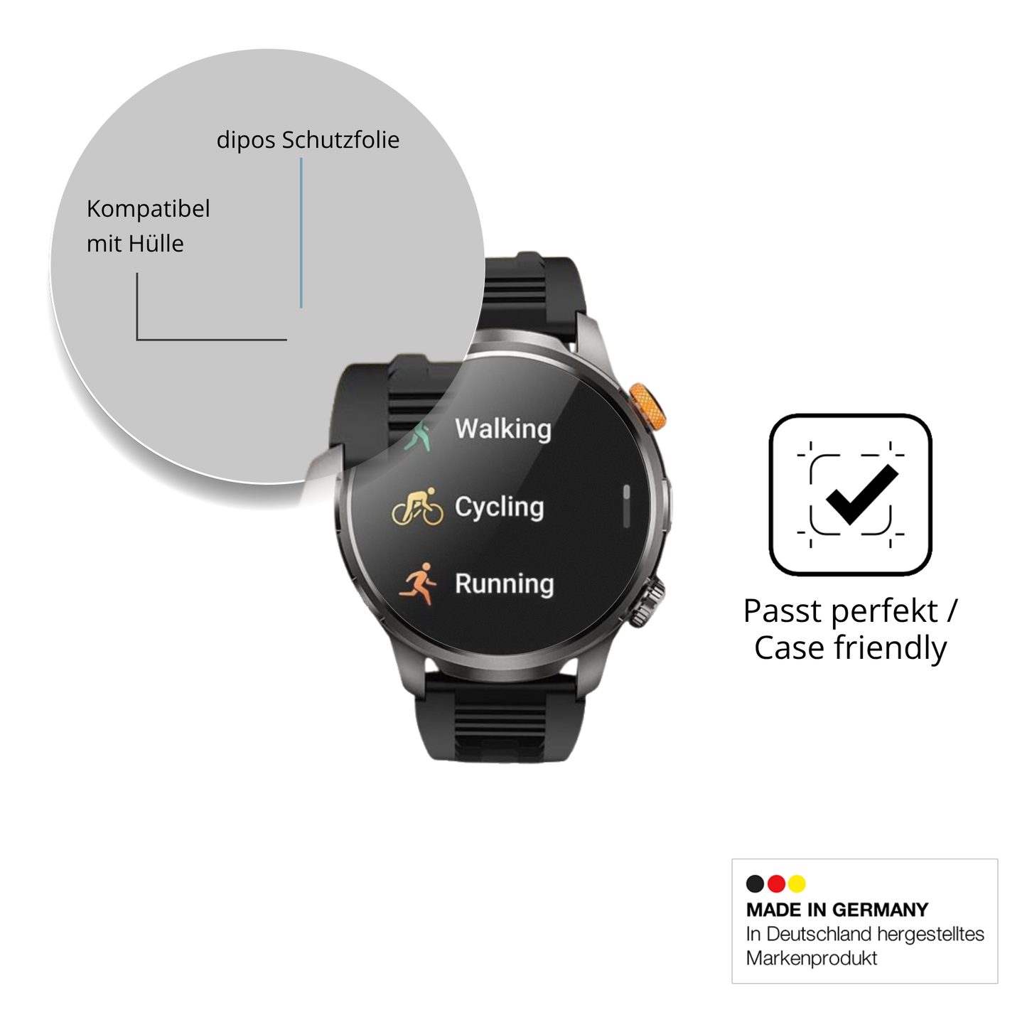 6x Schutzfolie matt für Dekelife AK90 1.91 Zoll Display-Schutzfolie