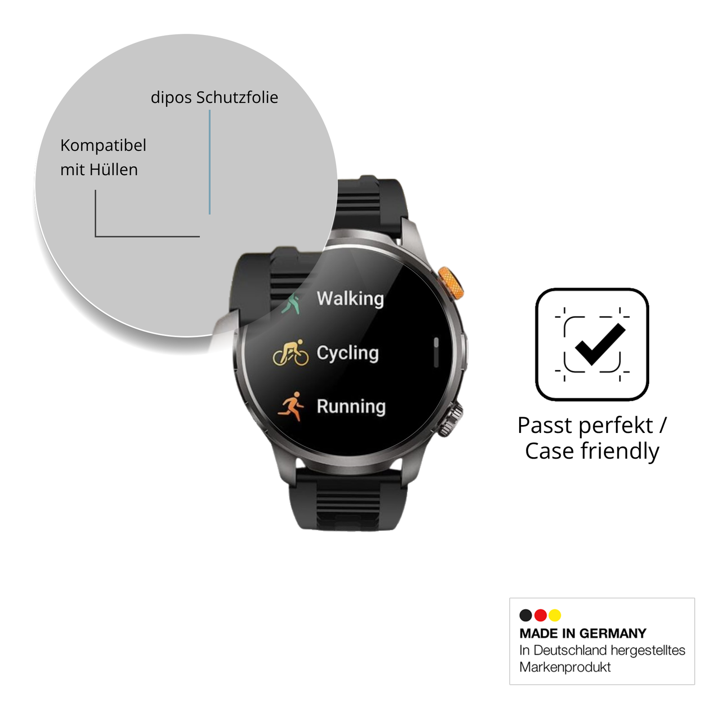 6x Schutzfolie klar für Dekelife AK90 1.91 Zoll Display-Schutzfolie