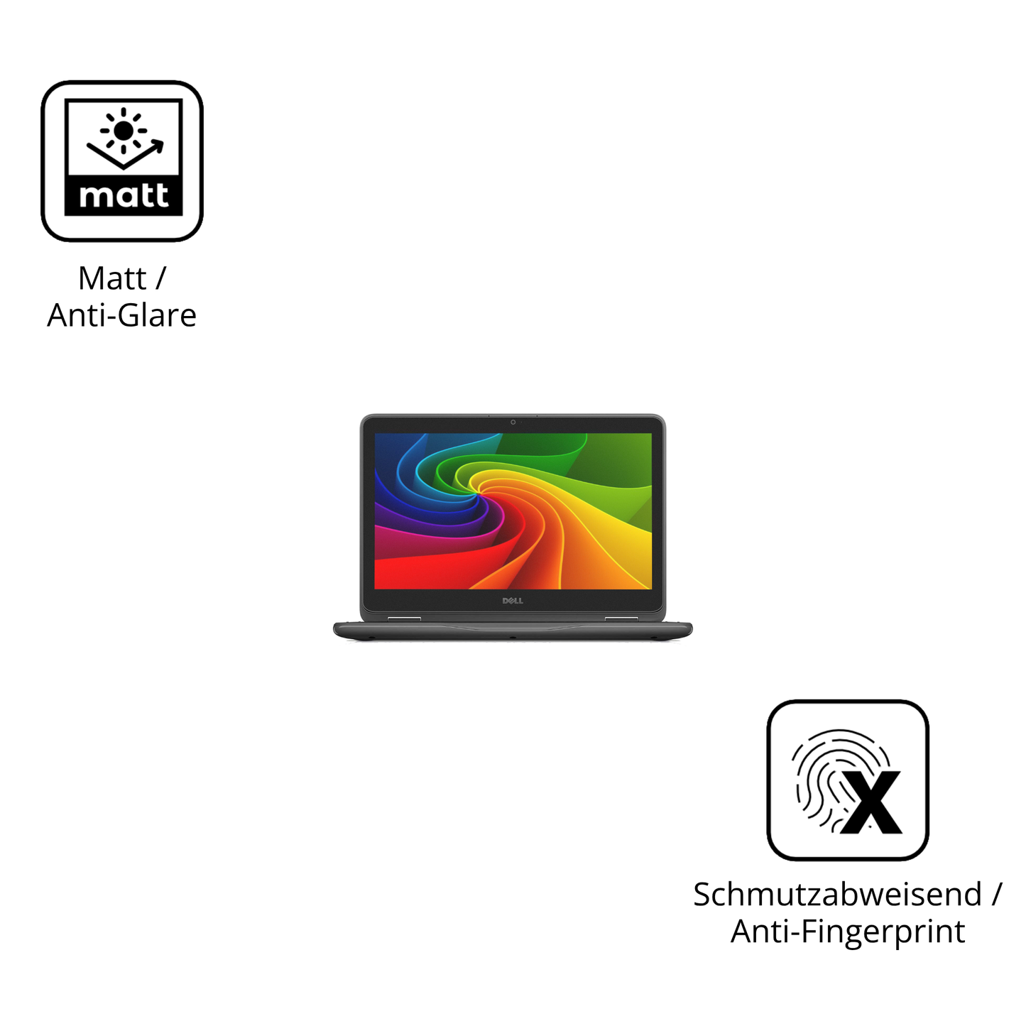 Dünne und entspiegelnde Folie passend zugeschnitten für Dell Latitude 3120