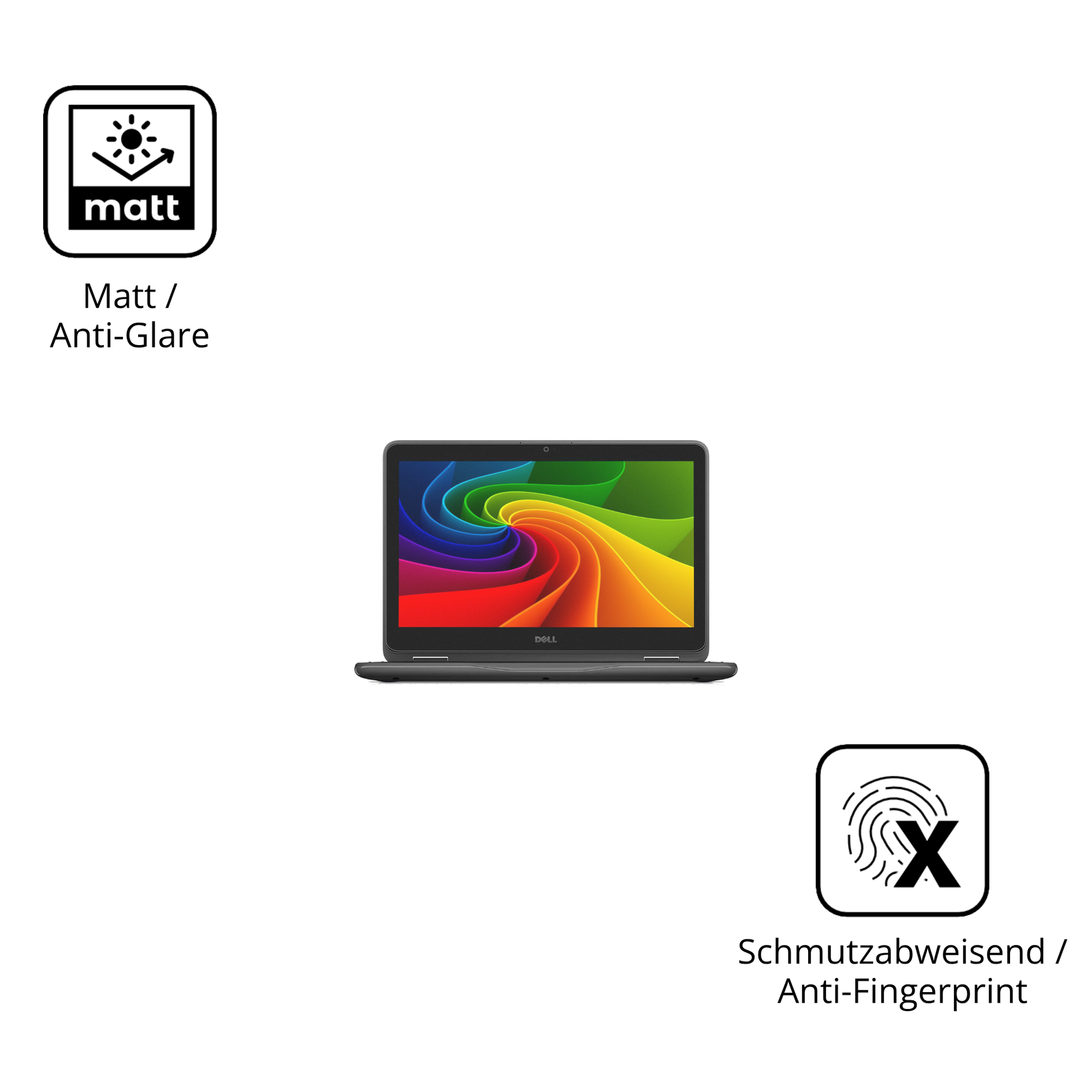 Dünne und entspiegelnde Folie passend zugeschnitten für Dell Latitude 3120