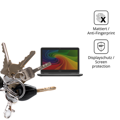 dipos Displayschutz für Dell Latitude 3120, mattierte Oberfläche, Blickschutzfilter und perfekter Passform