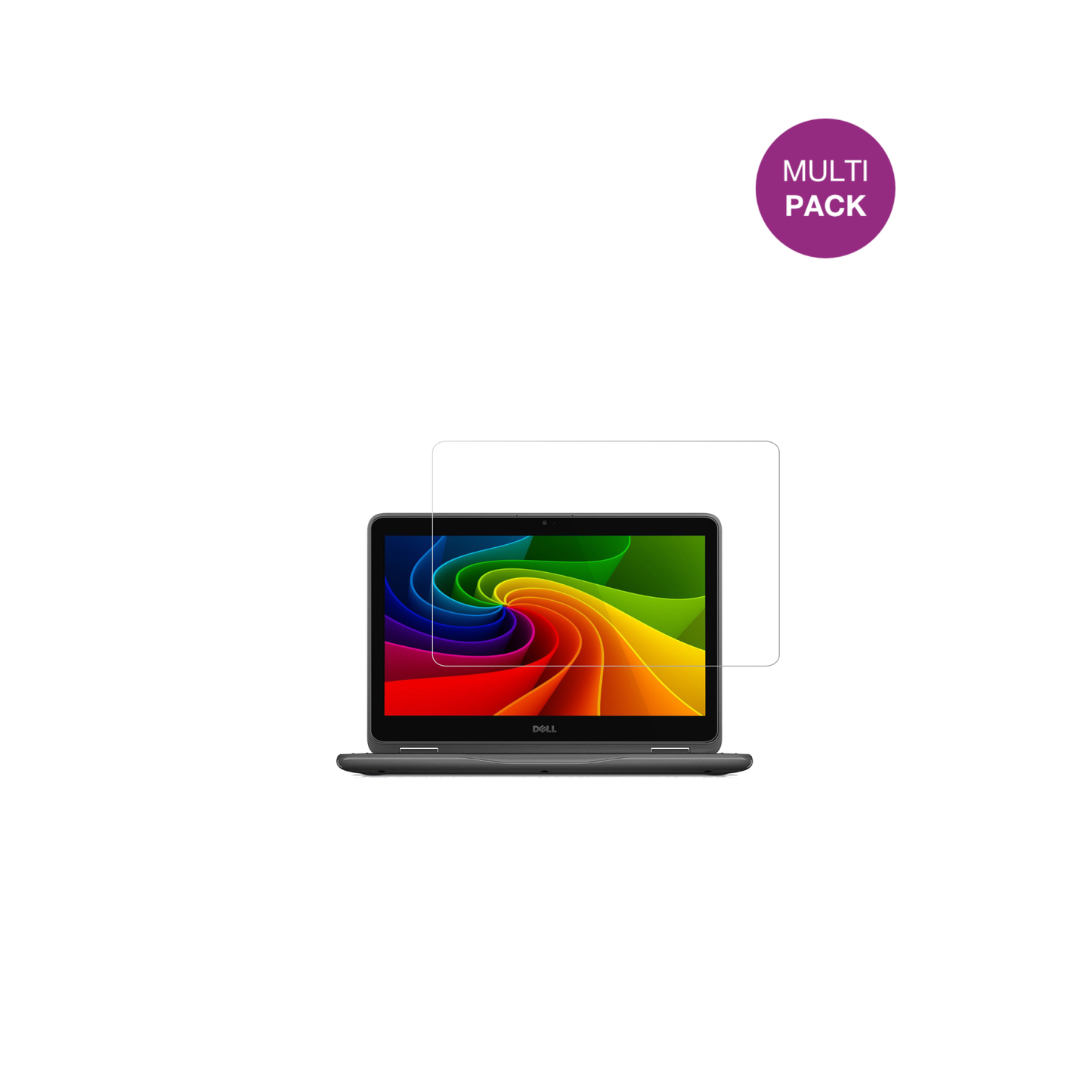 DellLatitude 3120 mit aufgebrachter dipos Displayschutzfolie, glasklare Darstellung ohne Einschränkungen