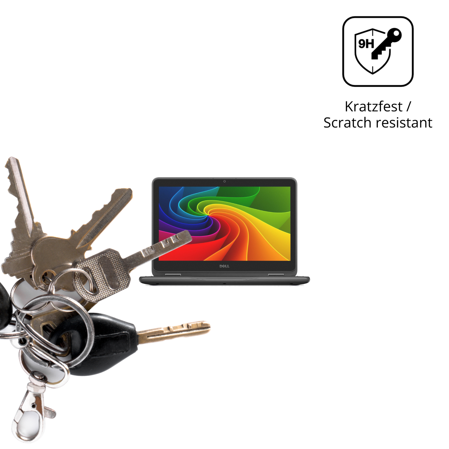 dipos Displayschutz für Dell Latitude 3120, mattierte Oberfläche, robuste Festigkeit und perfekte Passform