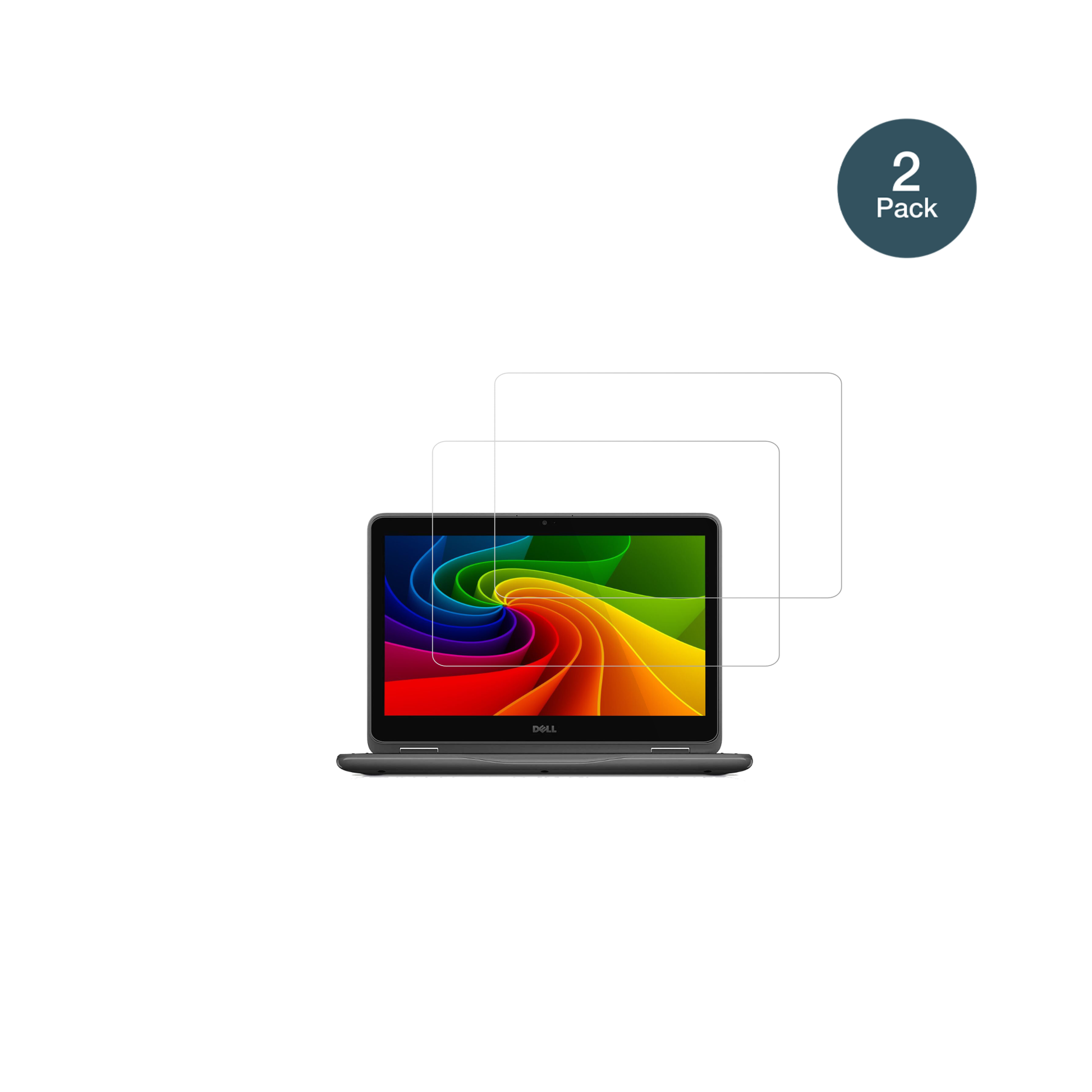 DellLatitude 3120 mit aufgebrachter dipos Flex Schutzfolie, glasklare Darstellung ohne Einschränkungen