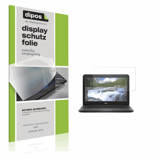 Matte Displayschutzfolie von dipos passend für Dell Latitude 3310, präziser Zuschnitt und blasenfrei montiert