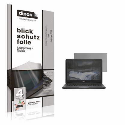 Blickschutzfolie von dipos passend für Dell Latitude 3310, präziser Zuschnitt und blasenfrei montiert