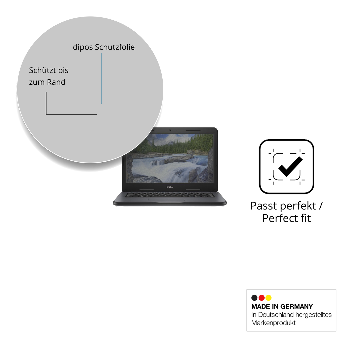 Schutz gegen Kratzer auf dem Dell Latitude 3310 Glas durch Schlüssel oder Ähnliches