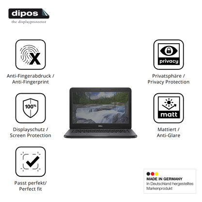 Privatsphäre-Schutz durch Sichtschutz-Folie passend zugeschnitten für Dell Latitude 3310