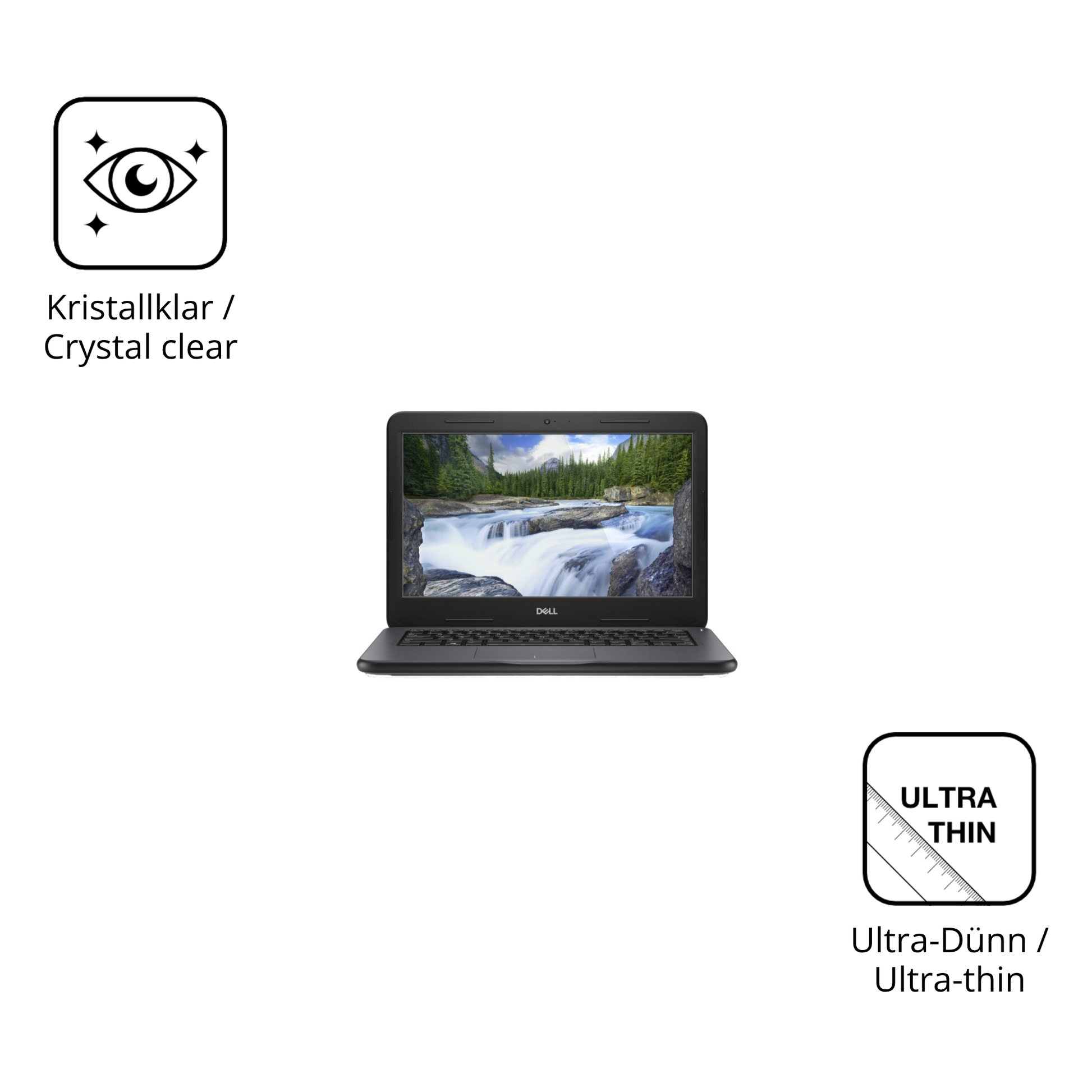 Dünne und klare Folie passend zugeschnitten für Dell Latitude 3310