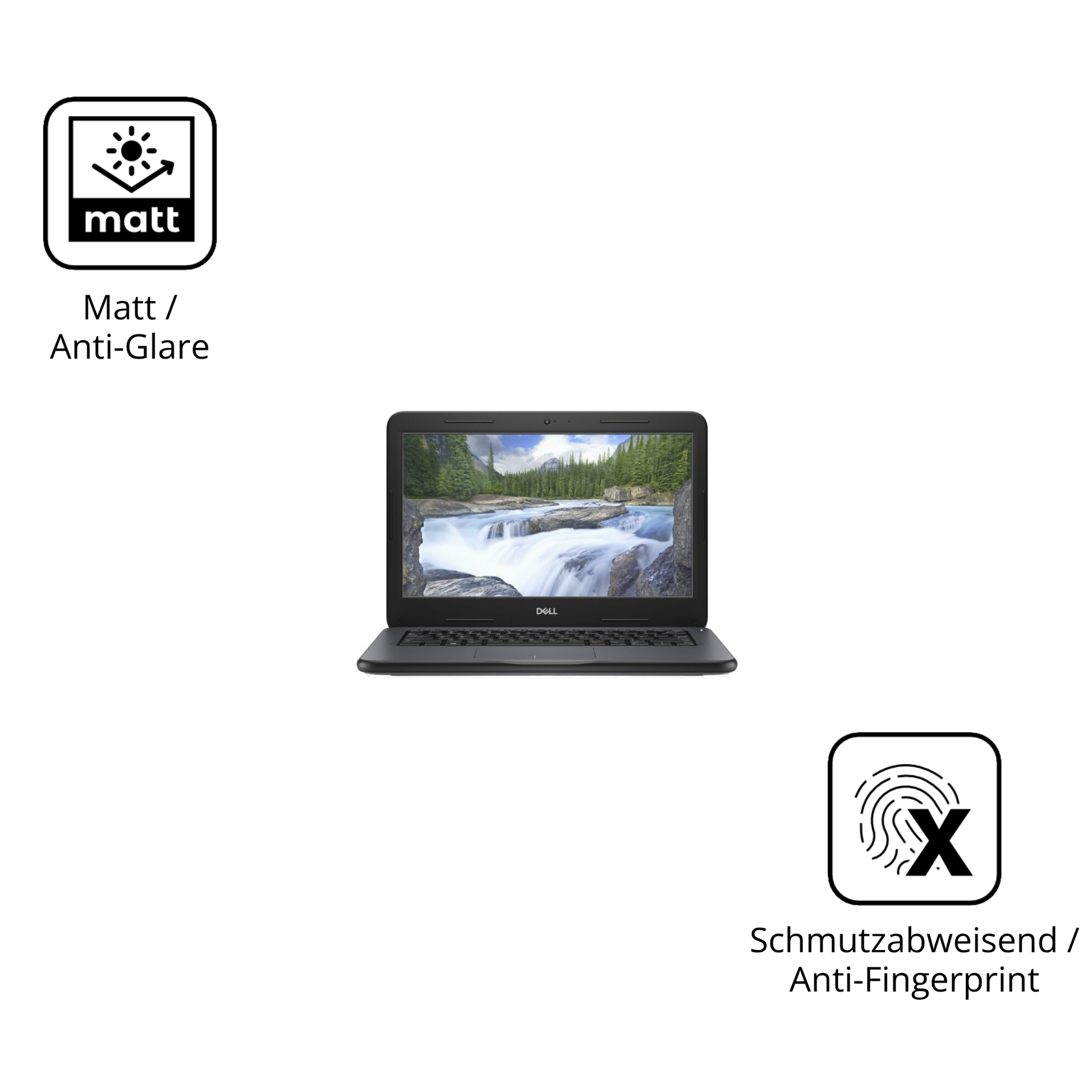 9H Hartbeschichtete, flexible Folie passend zugeschnitten für Dell Latitude 3310