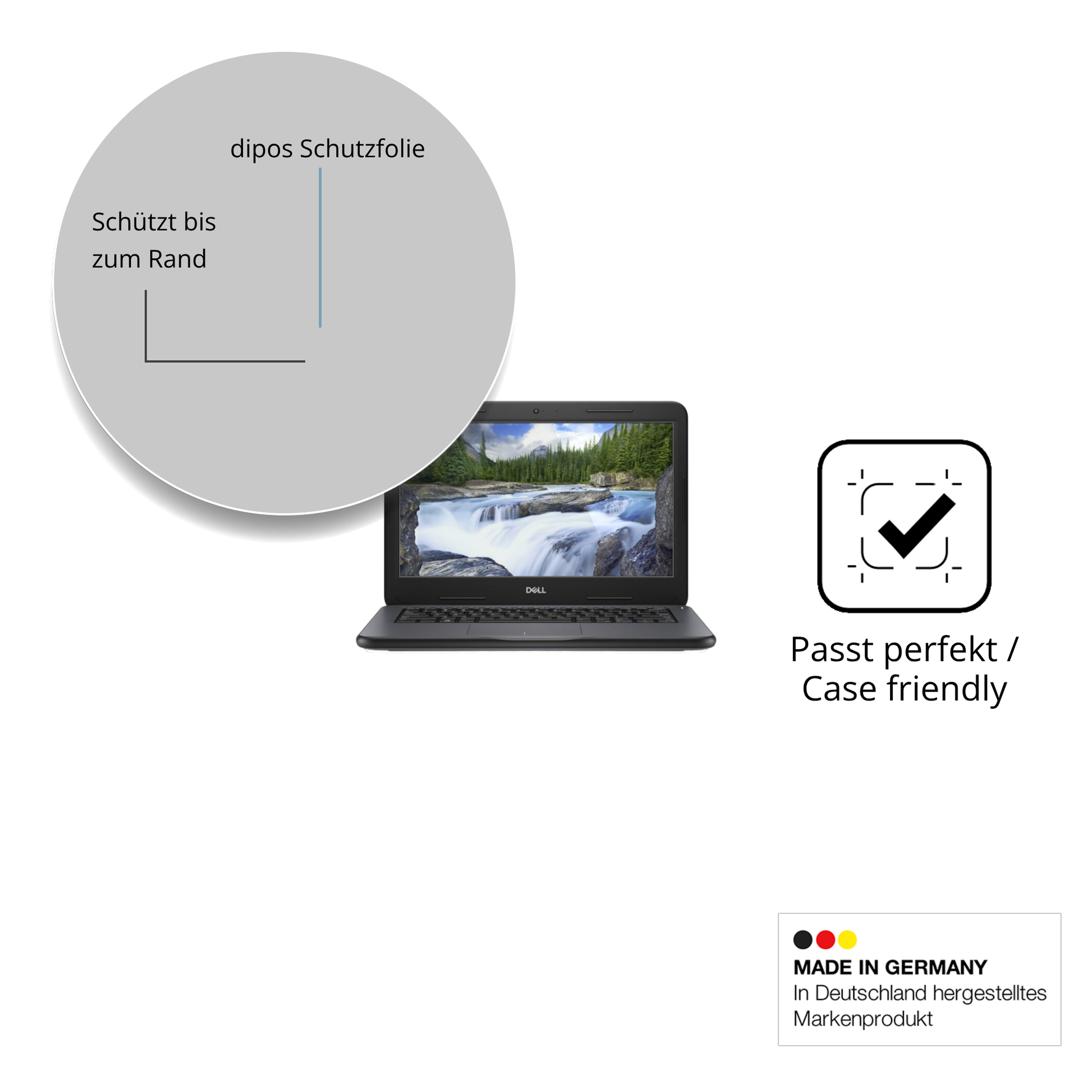 Besonders flexibler Displayschutz mit Anti-Shock-Schicht im Materialmix