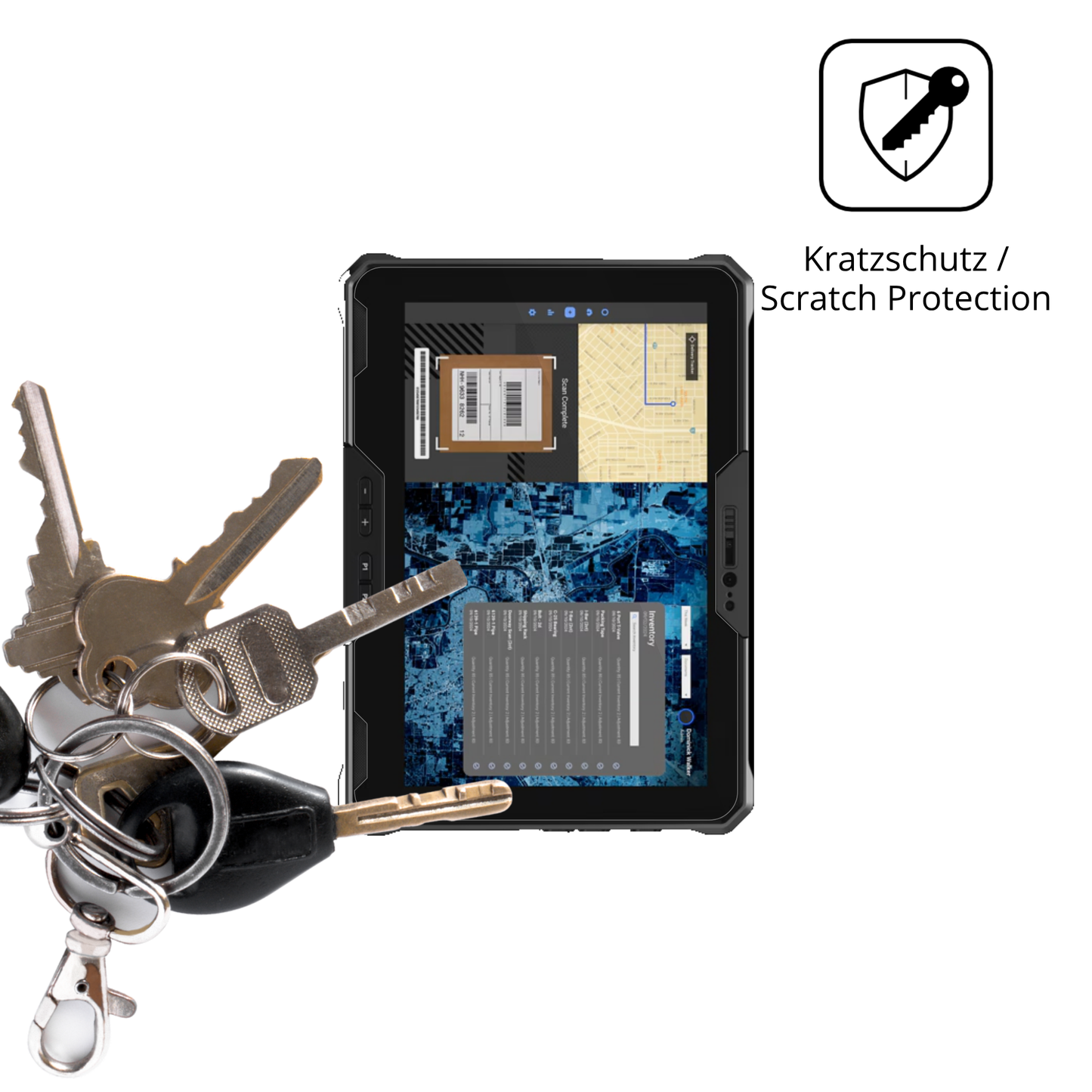 2x Schutzfolie klar für Dell Latitude 7030 Rugged Display-Schutzfolie