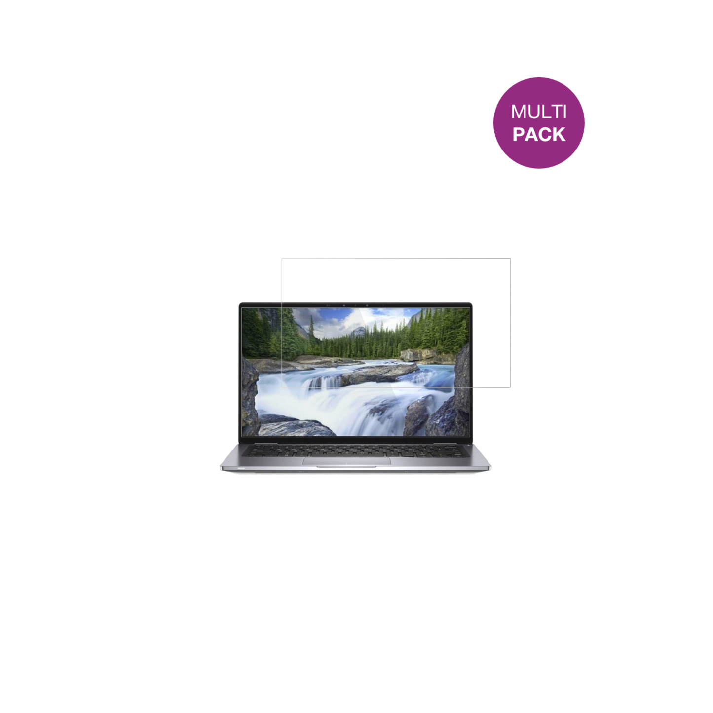 DellLatitude 7400 2-in-1 mit aufgebrachter dipos Displayschutzfolie, glasklare Darstellung ohne Einschränkungen