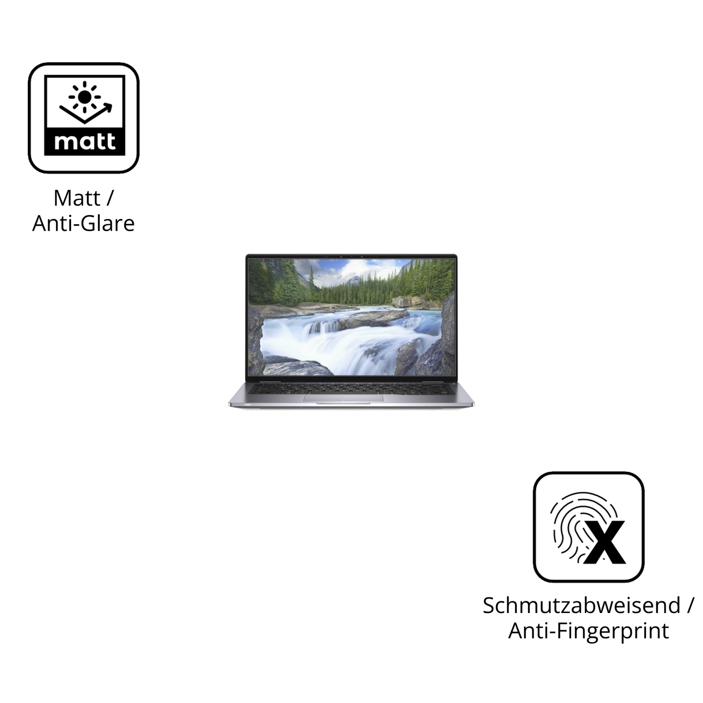 9H Hartbeschichtete, flexible Folie passend zugeschnitten für Dell Latitude 7400 2-in-1