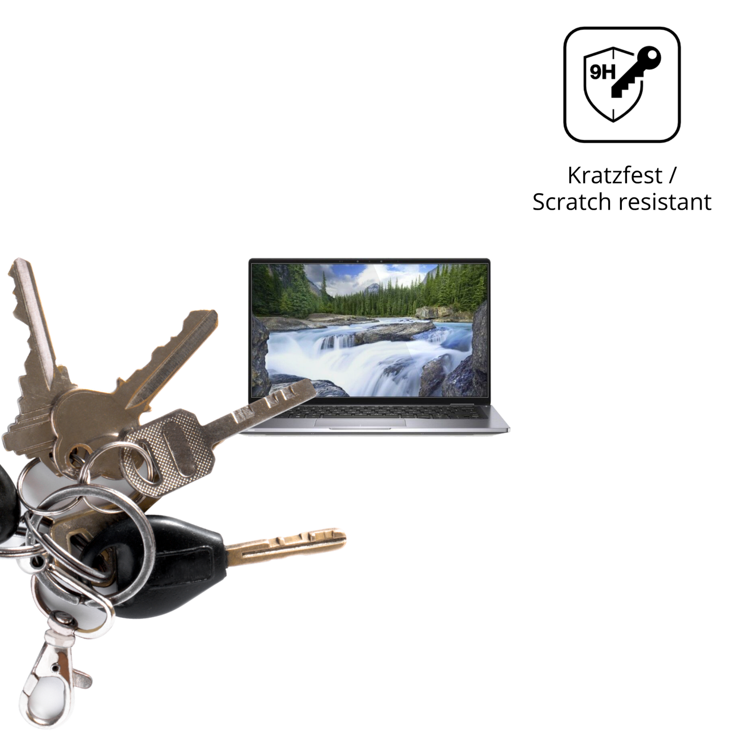 dipos Displayschutz für Dell Latitude 7400 2-in-1, transparente Oberfläche, perfekte Passform auch für die Rundungen