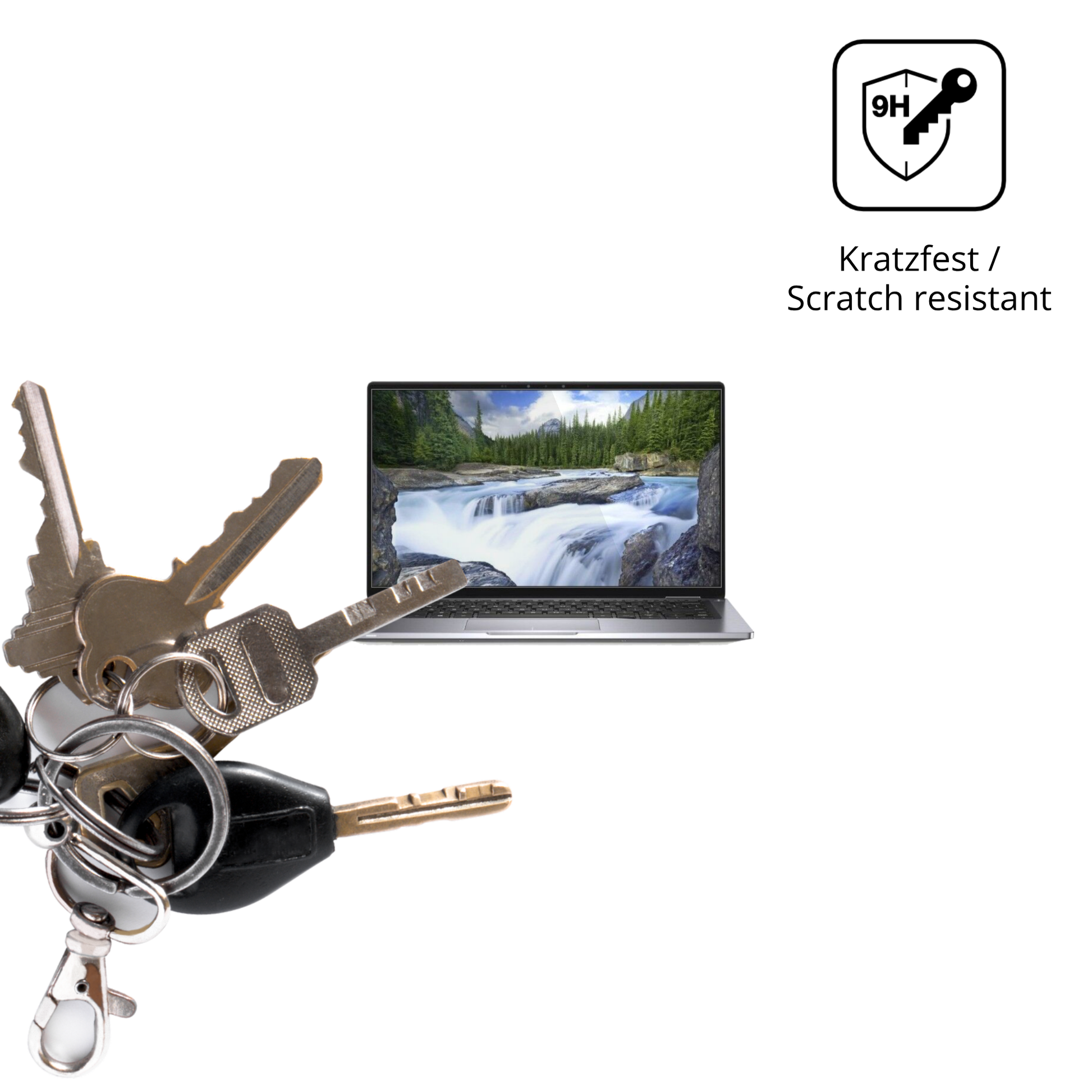 dipos Displayschutz für Dell Latitude 7400 2-in-1, transparente Oberfläche, perfekte Passform auch für die Rundungen