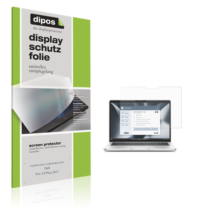 Matte Displayschutzfolie von dipos passend für Dell Pro 13 Plus 2in1, präziser Zuschnitt und blasenfrei montiert