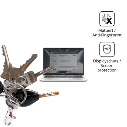 dipos Displayschutz für Dell Pro 13 Plus 2in1, mattierte Oberfläche, Blickschutzfilter und perfekter Passform