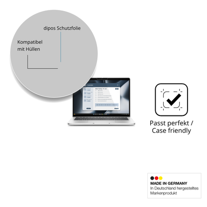 Schutzfolie mit optimaler Passform, zur Verwendung mit Hüllen geeignet