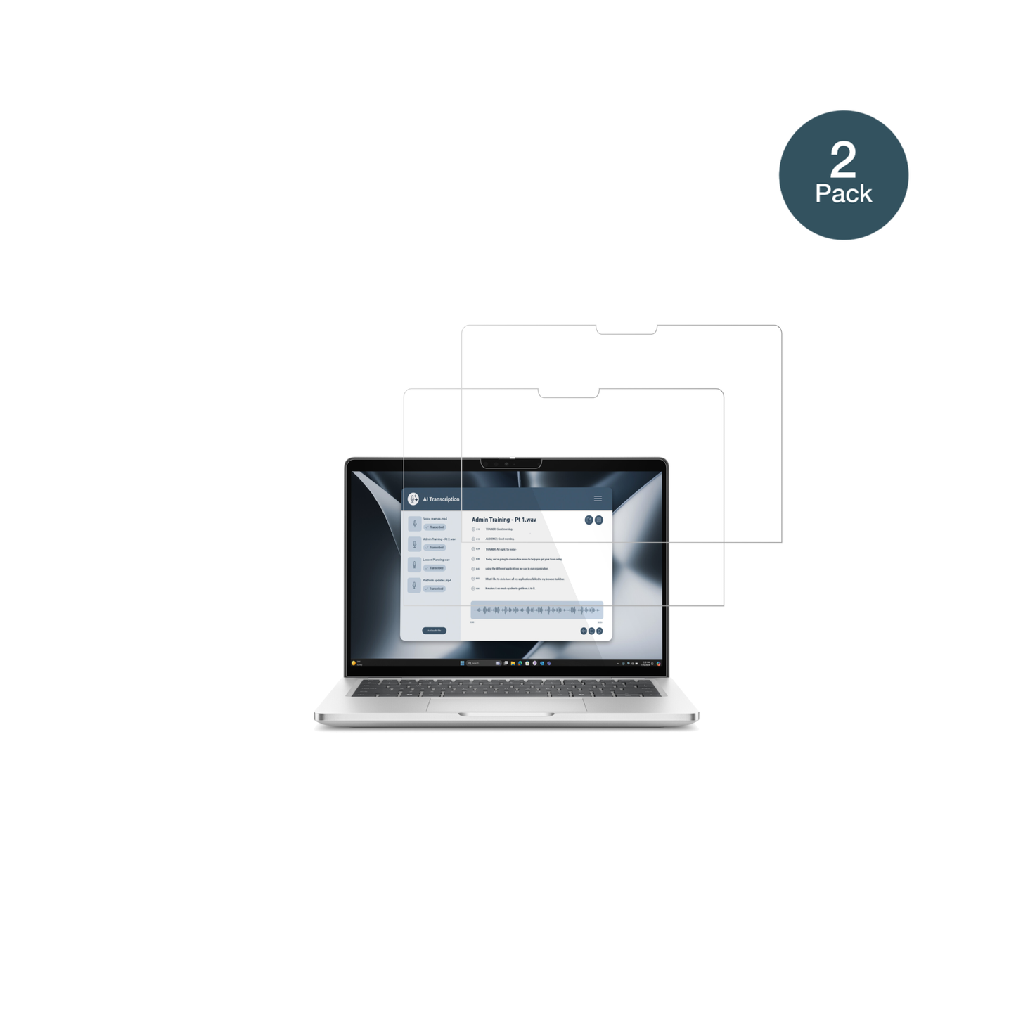 DellPro 13 Plus 2in1 mit aufgebrachter dipos Flex Schutzfolie, glasklare Darstellung ohne Einschränkungen