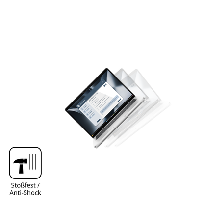 Schutz gegen Kratzer auf dem Dell Pro 13 Plus 2in1 Glas durch Schlüssel, Stöße gegen die Tischkante oder Stürze