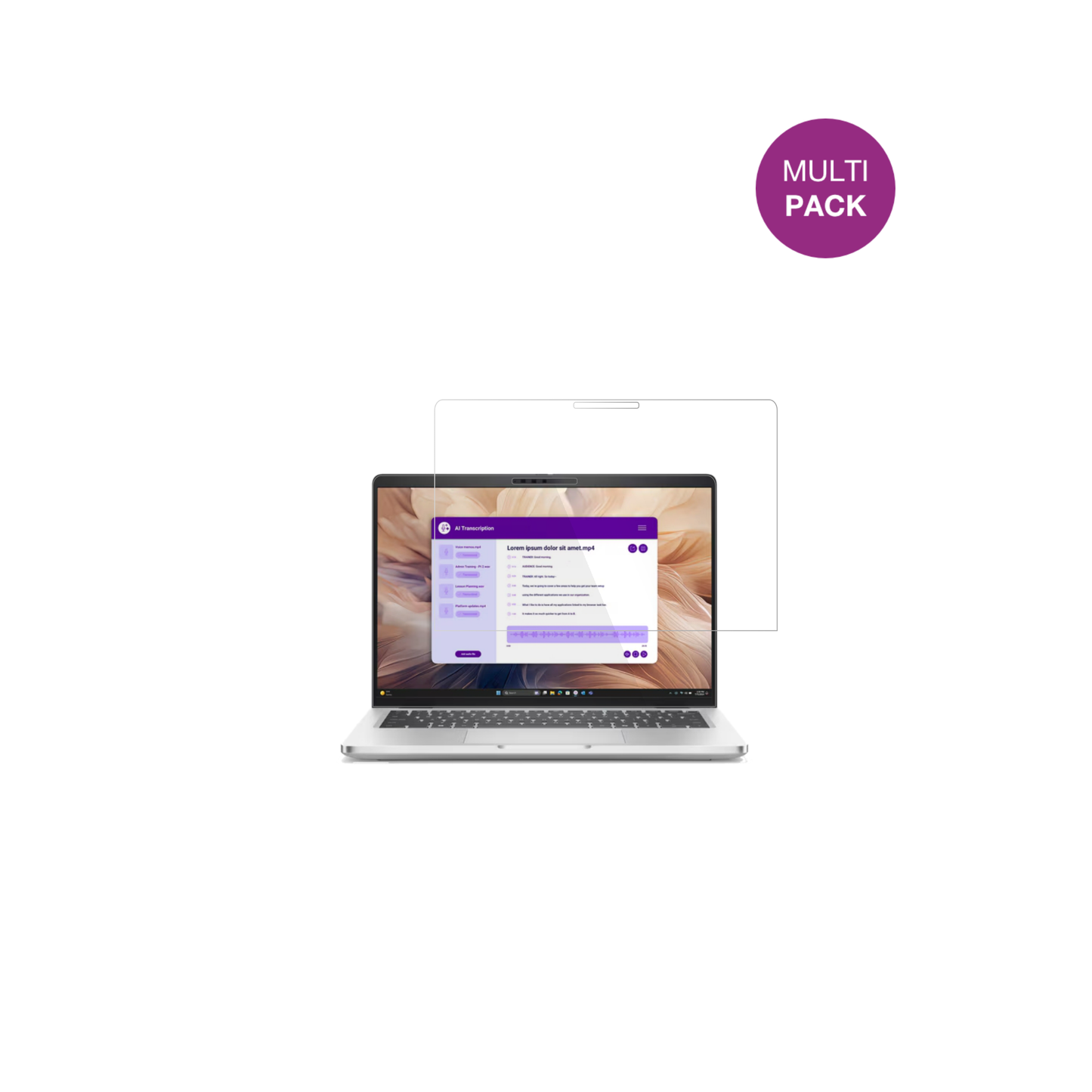 DellPro 14 Plus Non-Touch mit aufgebrachter dipos Displayschutzfolie, glasklare Darstellung ohne Einschränkungen