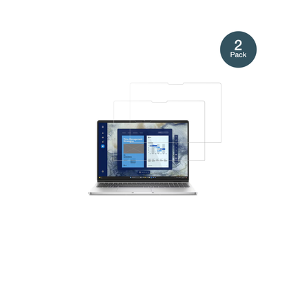 DellPro 16 PC16250 mit aufgebrachter dipos Flex Schutzfolie, glasklare Darstellung ohne Einschränkungen