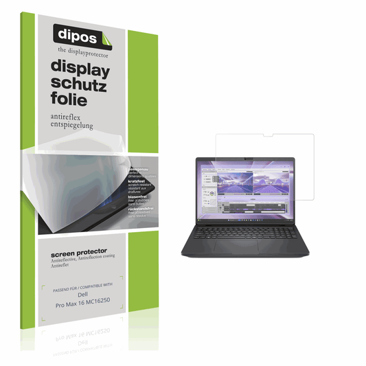 Matte Displayschutzfolie von dipos passend für Dell Pro Max 16 MC16250, präziser Zuschnitt und blasenfrei montiert