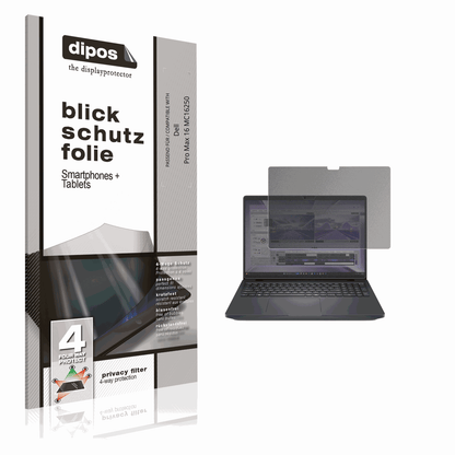Blickschutzfolie von dipos passend für Dell Pro Max 16 MC16250, präziser Zuschnitt und blasenfrei montiert
