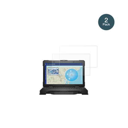 dellpro rugged 14 laptop mit aufgebrachter dipos Panzerfolie, die lästige Fingerabdrücke minimiert