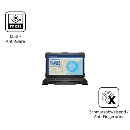 9H Hartbeschichtete, flexible Folie passend zugeschnitten für dellpro rugged 14 laptop