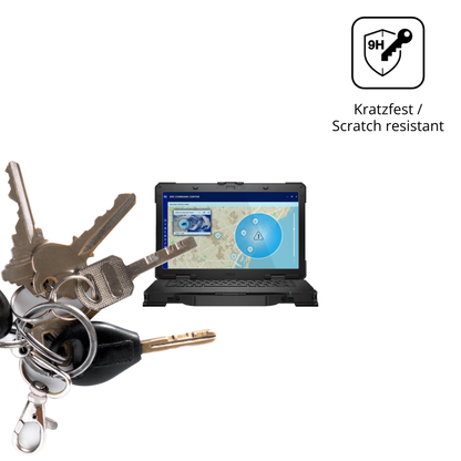 dipos Displayschutz für dellpro rugged 14 laptop, transparente Oberfläche, perfekte Passform auch für die Rundungen