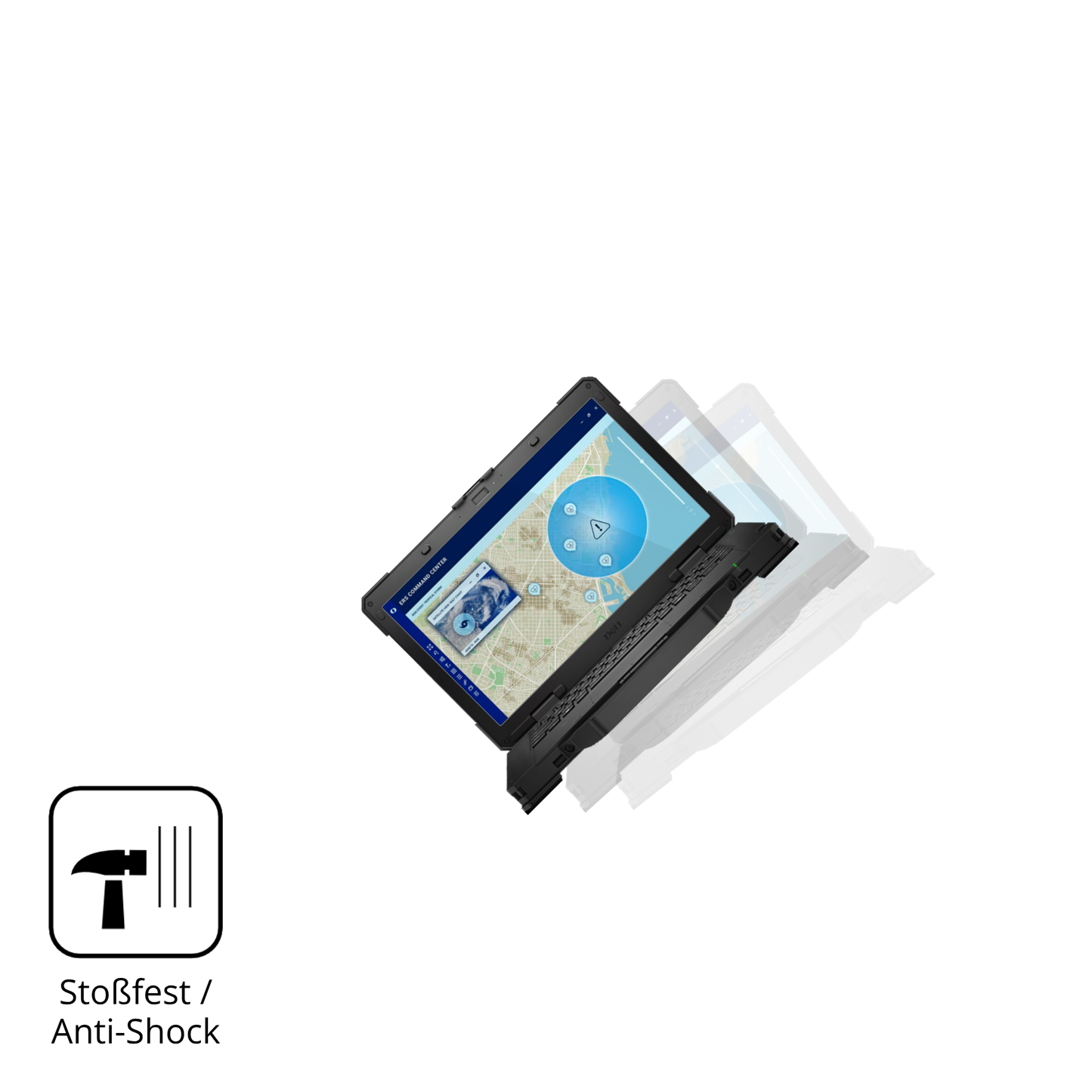 Schutz gegen Kratzer auf dem dellpro rugged 14 laptop Glas durch Schlüssel, Stöße gegen die Tischkante oder Stürze