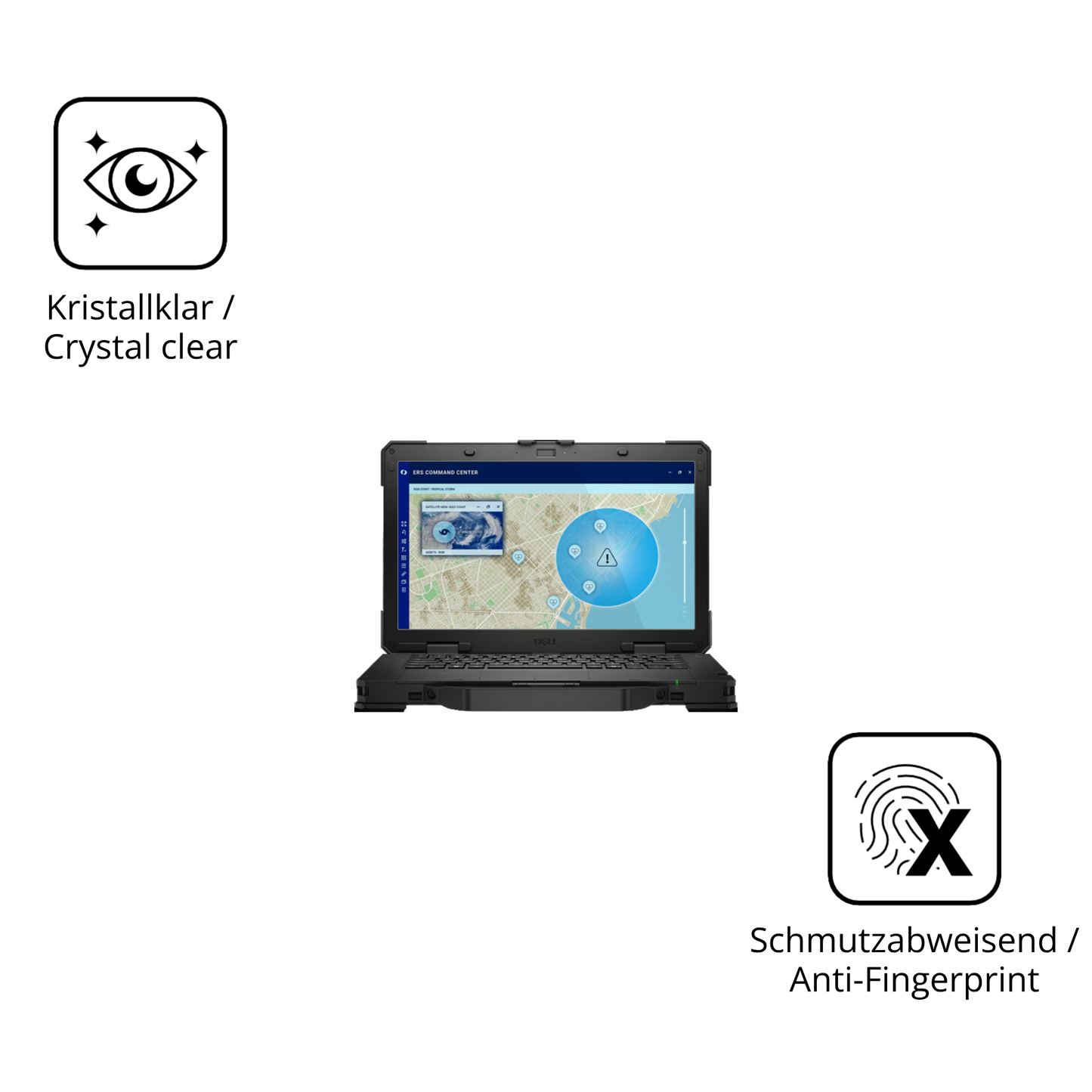 Flexible TPU-Folie passend zugeschnitten für dellpro rugged 14 laptop, vollständige Abdeckung