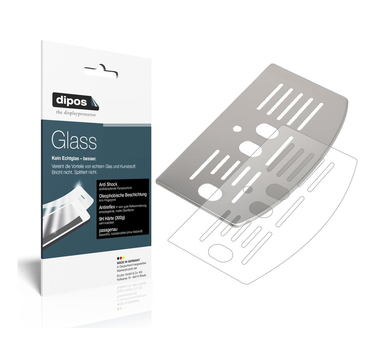 2x 9H Matte Drip Tray Protective Film for De Longhi ECAM 25.120 – Anti-Glare, Shatterproof