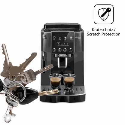 Schutz gegen Kratzer auf dem De Longhi Magnifica Start ECAM 220.22.GB Glas durch Schlüssel oder Ähnliches