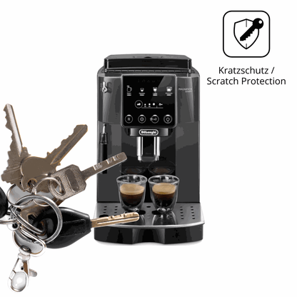 Schutz gegen Kratzer auf dem De Longhi Magnifica Start ECAM 220.22.GB Glas durch Schlüssel oder Ähnliches