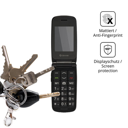 dipos Displayschutz für Denver BAS-24800L, mattierte Oberfläche, Blickschutzfilter und perfekter Passform