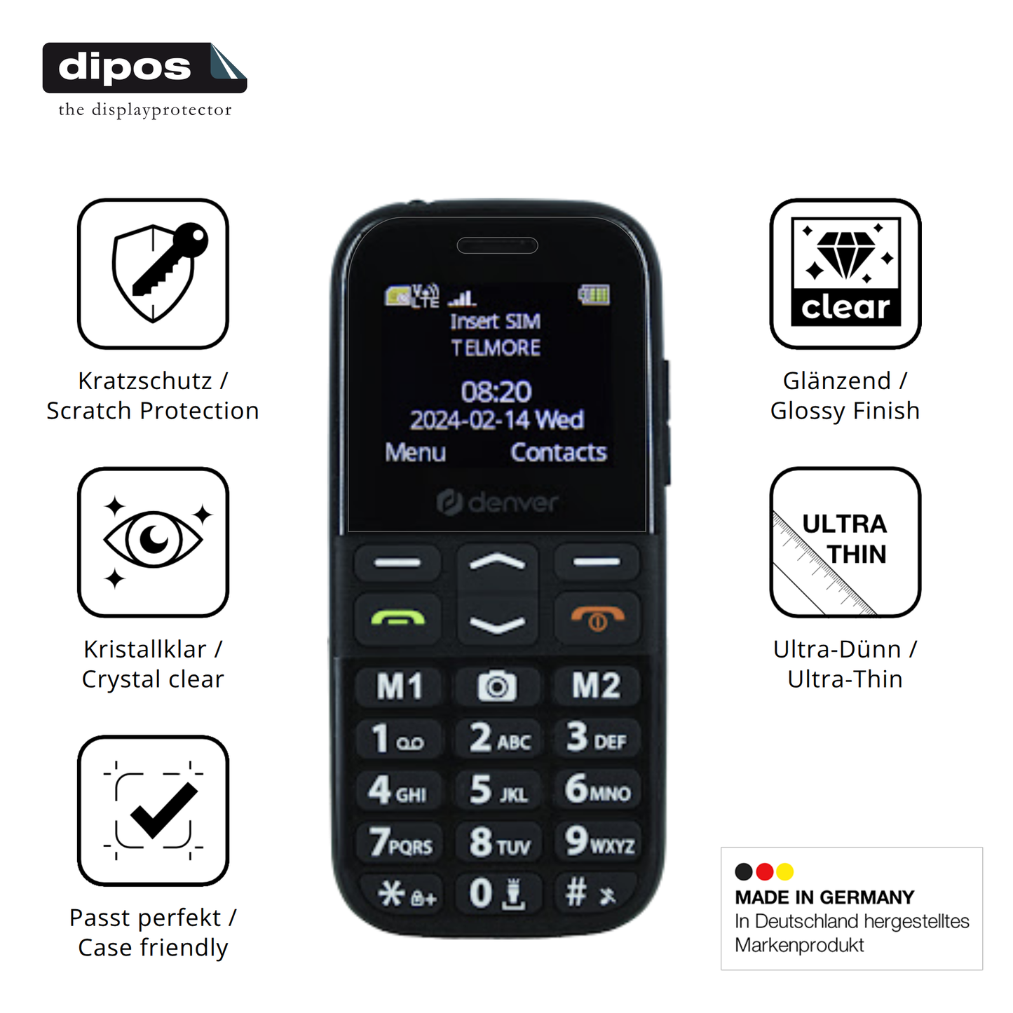 Displayschutz hergestellt in Deutschland, höchste Qualität made in Germany