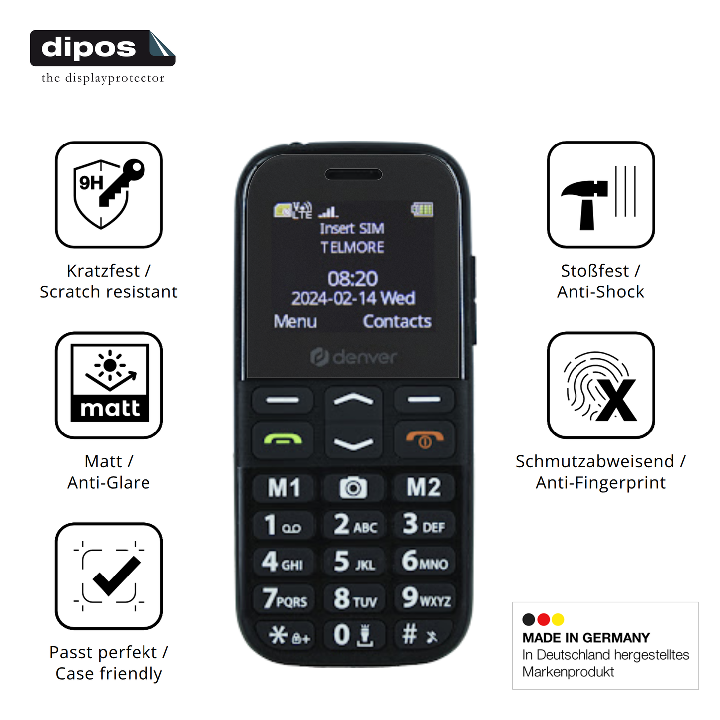 Displayschutz hergestellt in Deutschland, höchste Qualität made in Germany