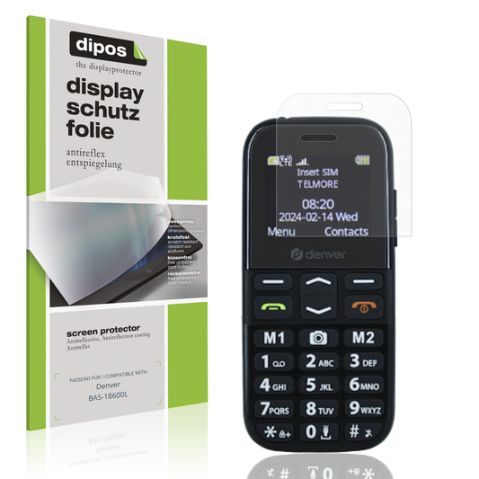 Matte Displayschutzfolie von dipos passend für Denver BAS-18600L, präziser Zuschnitt und blasenfrei montiert