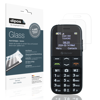 Matte Displayschutzfolie von dipos passend für Denver BAS-18600L, 9H kratzfest und blasenfrei montiert