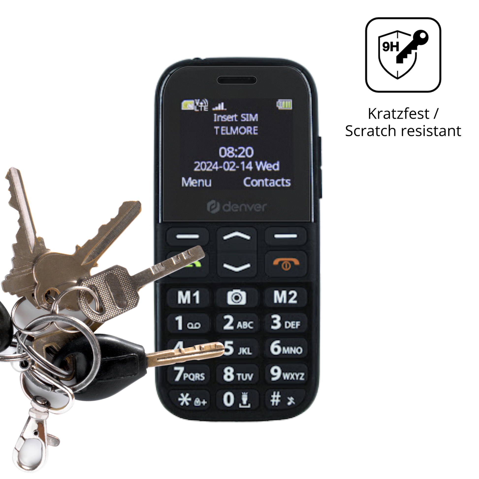 dipos Displayschutz für Denver BAS-18600L, mattierte Oberfläche, robuste Festigkeit und perfekte Passform